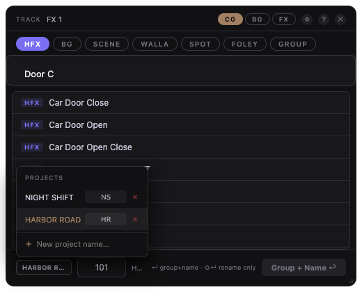 Project picker